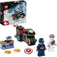 Lego 76189 Marvel Super Heroes Duell zwischen Captain America und Hydra, Konstruktionsspielzeug