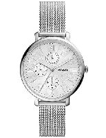 Fossil Damenuhr Jacqueline Multifunction, 38mm Gehäusegröße, Multifunktionswerk, Lederarmband