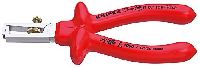 Knipex Abisolierzange mit Öffnungsfeder, universal 1000V-isoliert (160 mm) 11 07 160