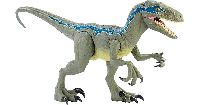 Mattel Jurassic World Riesendino Velociraptor Blue