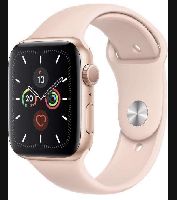 Apple Series 5 GPS, Aluminiumgehäuse mit Sportarmband 44mm Watch (Watch OS 6, inkl. Ladestation (magnetisches Ladekabel)