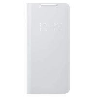 Samsung LED View Smartphone Cover EF-NG998 für Galaxy S21 Ultra 5G Handy-Hülle, LED-Anzeige, Kartenhalterung, Hellgrau