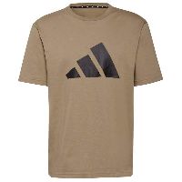 Adidas - FI 3 Bar Tee - T-Shirt Gr S - Regular grau/beige/braun