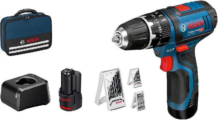 Bosch Professional 12V System Akku Schlagbohrschrauber GSB 12V-15 - Amazon Exclusive Set