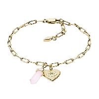 Fossil Damen Gliederarmband Power Of Crystals Edelstahl rosafarben, JF03462710