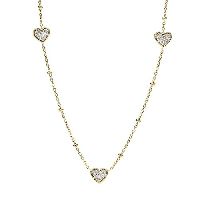 Fossil Kette Sutton Classic Valentine Heart Edelstahl goldfarben, JF03942710