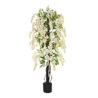 Outsunny Kunstpflanze weiß Polypropylen B/H/L: ca. 24x24x165 cm