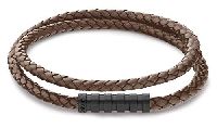 Calvin Klein Lederarmband für Herren Kollektion WRAPPED & BRAIDED Braun - 35000096