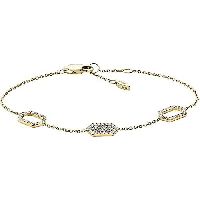 Fossil Damen-Gliederarmband Val Holiday Sparkles Perlmutt schwarz, JF03863710