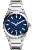 Fossil Herrenuhr Everett 3 hand, 42mm Gehäusegröße, Quarzwerk, Edelstahlarmband