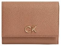 Calvin Klein Geldbörse RE-LOCK TRIFOLD MD PBL mit goldfarbenen Logo