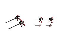 PARKSIDE® Schnellspannzwingen 2er Set / 4er Set, Stahl-Schniene