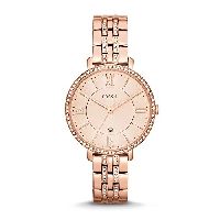 Fossil Damenuhr Jacqueline, 36 mm Gehäusegröße, Quarzwerk, Edelstahlarmband