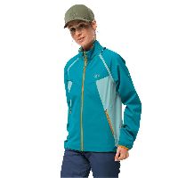 Jack Wolfskin Tandem Softshell Women Winddichte Fahrrad-Softshelljacke Frauen L blau dark cyan
