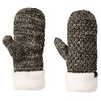 Jack Wolfskin Highloft Knit Mitten Women Strick-Handschuhe M grün granite