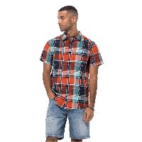 Jack Wolfskin Little Lake Shirt Men Hemd Männer rot chili checks