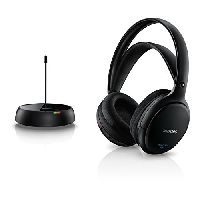 Philips Audio Philips SHC5200/10 HiFi Kopfhörer Kabellos Over-Ear (32-mm-Lautsprechertreiber, Kabellose UKW-Übertragung, Selbstregulierender Bügel, Leichtes Design, Wiederaufladbar) Schwarz