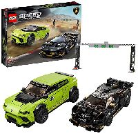 LEGO 76899 Speed Champions Lamborghini Urus ST-X & Lamborghini Huracán Super Trofeo EVO, Rennwagen-Set