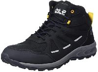 Jack Wolfskin Herren Woodland 2 Texapore MID M Sneaker, Black/Burly Yellow XT, 45 EU