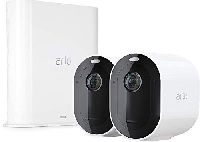 Arlo Pro3 WLAN Überwachungskamera aussen, 2K UHD, 2er Set, kabellos, Bewegungsmelder, Farbnachtsicht, 160° Blickwinkel, 2-Wege Audio, mit 90-tägigem Arlo Secure Plan Testzeitraum, VMS4240P
