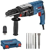 Bosch Professional Bohrhammer GBH 2-28 F (880 Watt, Bohr-Ø Beton max: 28 mm, inkl. 6tlg. Bohr-Meißel-Set, SDS-plus, in L-Case) - Amazon Exclusive Set
