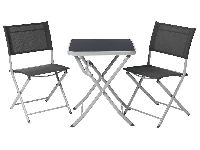 FLORABEST® Alu-Balkonset Houston 3 tlg. Grau