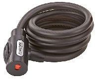 Prophete Spiralkabelschloss, schwarz, 12 mm