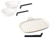 GRILLMEISTER Grillschalen-Set / Grillplatte, mit abnehmbarem Griff
