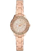 Fossil Damenuhr Stella, 30mm, Gehäusegröße, Quarzswerk, Edelstahlarmband