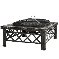 Outsunny Holzkohlegrill Feuerschale
