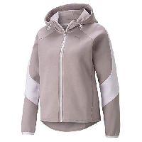 PUMA Evostripe Kapuzenpullover mit durchgehendem Reißverschluss, 847073, Wachtel, XS