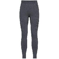 Odlo Herren PERFORMANCE WARM ECO Baselayer Hose, Grey Melange - Black, S