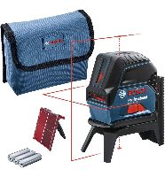 Prime day - Bosch Professional Kreuzlinienlaser GCL 2-15 (roter Laser, Innenbereich, mit Lotpunkten