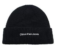 Calvin Klein Damen INSTITUTIONAL Beanie Baby Hut, Black,