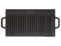 GRILLMEISTER Gusseiserne Grillplatte, beidseitig nutzbar