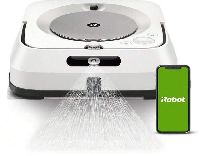 Irobot Wischroboter Braava jet m6 (m6138), beutellos, App-/Sprachsteuerung, Nasswischen und Trockenfegen, Kartierung