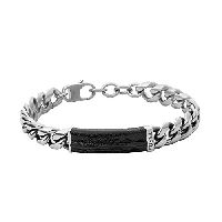 Fossil Herren Gliederarmband Edelstahl silberfarben, JF03724040