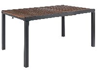 FLORABEST® Alu-Gartentisch »Valencia«, mit Holzplatte ausziehbar 150–200 x 90 x 74 cm, Braun