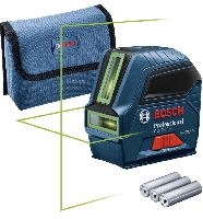 Bosch Professional Linienlaser GLL 2-10 G (grüner Laser, Arbeitsbereich: bis 10 m, 3x AA-Batterie, Tasche) – Amazon Exclusive