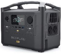 EcoFlow RIVER Pro Tragbare Power Station 720Wh, Stromversorgung mehrerer Geräte, Aufladung 0 auf 80% innerhalb von 1 Stunde, für Camping, Home Backup Notfall, Outdoor, Wohnmobil, Netzunabhängig