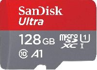 Sandisk microSDXC Ultra 128GB + Adapter Speicherkarte (128 GB, Class 10, 120 MB/s Lesegeschwindigkeit)