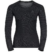 Odlo Damen ACTICE F-DRY LIGHT ECO Baselayer Langarm-Shirt mit Rundhals, Black, S