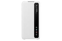 Samsung Clear View Smartphone Cover EF-ZG980 für Galaxy S20 | S20 5G Flip Cover, Handy-Hülle, extra-dünn, stoßfest, Schutz Case, weiß - 6.2 Zoll