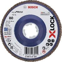Bosch Best for Metal X571 - Schleifscheibe - für Metall, Edelstahl - 115 mm - X-LOCK - M14 - rund - Körnung: 80