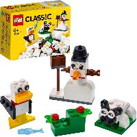 Lego 11012 Classic Kreativ-Bauset mit weißen Steinen, Konstruktionsspielzeug