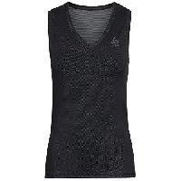 Odlo Damen ACTIVE F-DRY LIGHT ECO Baselayer Singlet mit V-Ausschnitt, Black, S