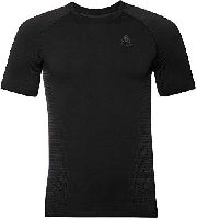 Odlo Herren PERFORMANCE WARM ECO Baselayer T-Shirt mit Rundhals, Black - New Odlo Graphite Grey, XXL