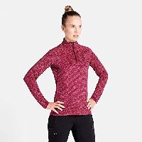 Odlo Damen SESVENNA Midlayer mit 1/2-Reißverschluss, Winetasting Melange, L
