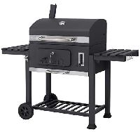 Tepro 1165 Holzkohlegrill Grillwagen Toronto XXL, Edelstahl