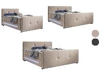 Juskys Boxspringbett »Houston« mit LED-Beleuchtung